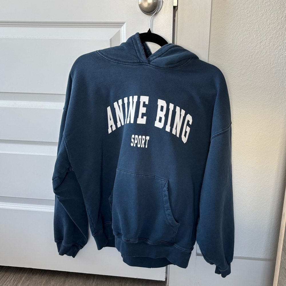 Anine Bing Navy Sport Hoodie